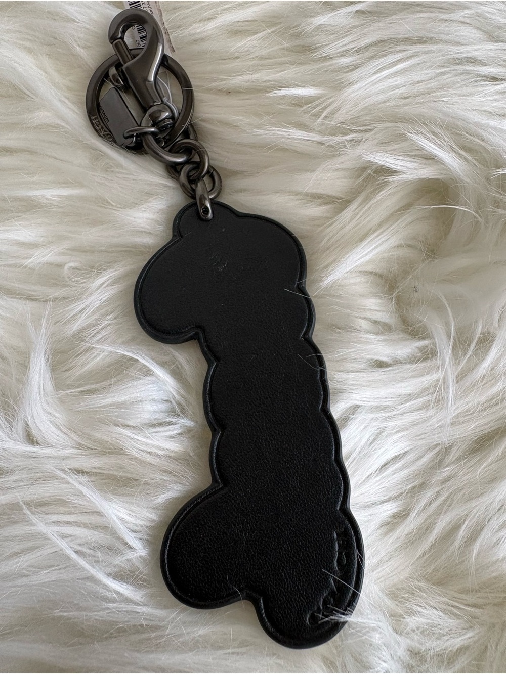 Coach Multicolor Script Keychain with Black Trim - Picture 2 of 3